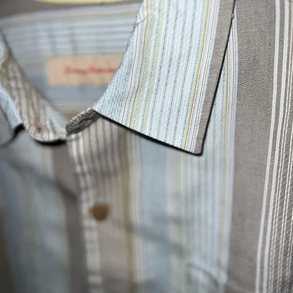 Tommy Bahama Shirt Mens Medium Multicolor Shirt Sleeve Silk Cotton Blend NWT - Picture 11 of 15